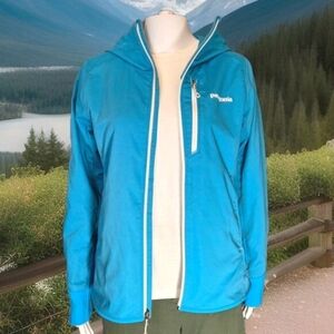 Patagonia Levitation Windbreaker Hooded Jacket Aqua Blue Women's S